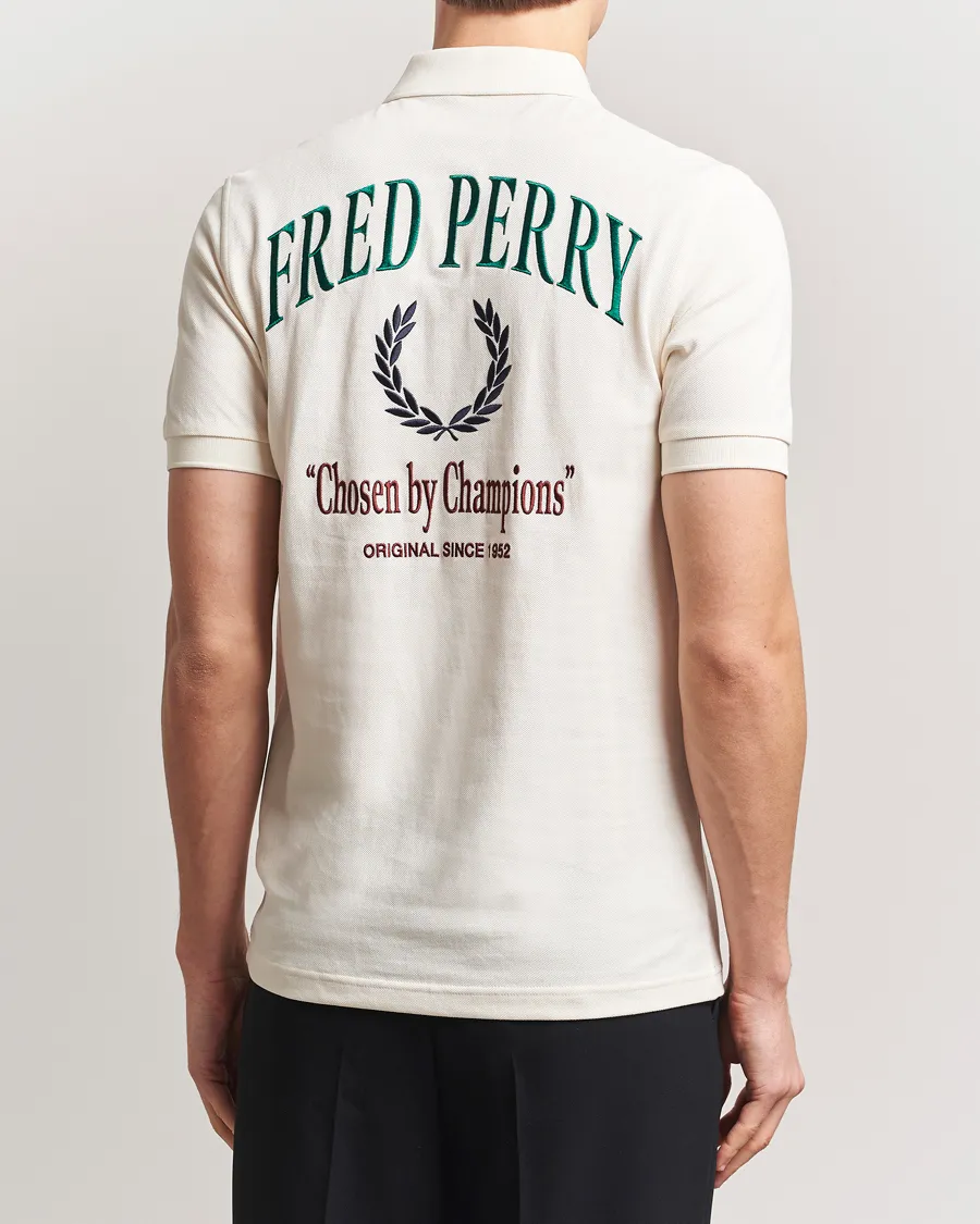 Clubhouse Embroidered Polo Ecru